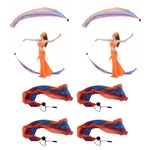 Ficha técnica e caractérísticas do produto 4x Dança Do Ventre Véu De Seda Poi Jogar Bolas De Dança Acessórios Multi-cor Adereços