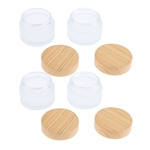 Ficha técnica e caractérísticas do produto 4x Mini Frasco De Amostra Maquiagem Cosmética Jar Pot Cream Lip Balm Containers 50g