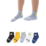 Ficha técnica e caractérísticas do produto 5 Par bebê Crianças bonitos dos desenhos animados Cotton Socks respirável suor absorventes meias tornozeleira Casual