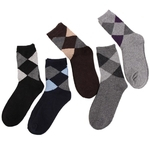 Ficha técnica e caractérísticas do produto 5 pares Homem suor absorvente respirável meias de algodão casuais quentes meias de lã Meias