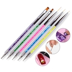 Ficha técnica e caractérísticas do produto 5 pcs / set Gel UV Pintura Nail Art Dotting Pen Escova Salon Kit Manicure Ferramentas