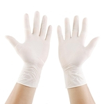 Ficha técnica e caractérísticas do produto 50Pcs Beige Disposable Latex Gloves Size S/M/L 25 Pairs Powder Gloves