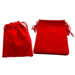 Ficha técnica e caractérísticas do produto 50pcs Velvet Drawstring Pouch Bag Festa De Casamento Favor Gift Bag 10x12cm Red