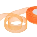 Ficha técnica e caractérísticas do produto 25mm 50 Yards/Roll Silk Organza Transparent Ribbon DIY