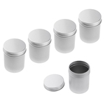 Ficha técnica e caractérísticas do produto 5pcs 80ml Alumínio Pot Pot Cosmetic Cream Balms Salves Jar Frasco Recipiente