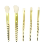 Ficha técnica e caractérísticas do produto 5pcs Moda Honeycomb l¨¢bio sobrancelha sombra Foundation Makeup Brushes Set