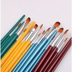 Ficha técnica e caractérísticas do produto 10pcs \\ / 5pcs Profissionais Watercolors Óleo De Madeira Pintura Suprimentos Brush Set Moda Art Drawing