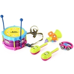 Ficha técnica e caractérísticas do produto 5pcs / set crianças bebê Musical Instrument Toy Jazz do jogo do cilindro do enigma da combinação do bebê Iluminismo Tapping Toy