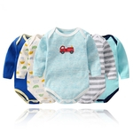 Ficha técnica e caractérísticas do produto 5Pcs / Set manga comprida Jumpsuit Cotton para Lactentes bebê Gostar