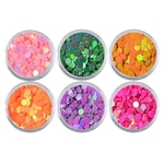 Ficha técnica e caractérísticas do produto 6 Colors Glitter Round Decoration Mixing Color DIY Nail Art Stickers Sequins