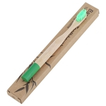 Ficha técnica e caractérísticas do produto 6 cores de cabelo escova macia de bambu cabelo Handle Escova de dentes das crianças das crianças Oral Cuidados escova de dente verde