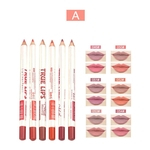 Ficha técnica e caractérísticas do produto 6 cores Lip Liner Waterproof duradouro Batom Lipliner Pencil Pen Beauty Health groceries