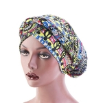 6 cores muçulmana Mulheres Imprimir Turban Hijab Hat Boho Estilo Cancer Chemo Chapéus para cabelos Acessórios Loss