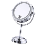 Ficha técnica e caractérísticas do produto 6 Led Magnifying Diodo Emissor De Luz Dupla Face Beleza Maquiagem Cosméticos Suporte Espelho 3x Ampliação