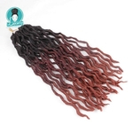 Ficha técnica e caractérísticas do produto 6 packs/lot Crochet Goddess Faux Locs Ombre Curly Faux locs Dreadlocks Hair 18 inches Soft Synthetic Hair Extensions for Women