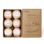 Ficha técnica e caractérísticas do produto 6 pcs Bath Organic Bombs Bubble Bath sal caseiro Stress Relief banho Balls