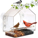Ficha técnica e caractérísticas do produto Acrílico alimentador do pássaro transparente com Suckers aves de gaiola para Tree Garden Decoration