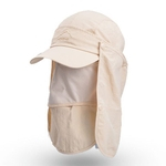 Ficha técnica e caractérísticas do produto 360 Degree Sunscreen Pesca protetor facial respir¨¢vel Cap Bucket Hat Chap¨¦u de Sol
