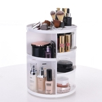 Ficha técnica e caractérísticas do produto 360 graus de rotação caixa de armazenamento Cosmetic Makeup Organizador de jóias titular caixa de batom