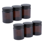 Ficha técnica e caractérísticas do produto 6Pcs 100ml Vazio Maquiagem Jar Pot Travel Creme Para O Rosto Loção Cosméticos Container