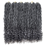 Ficha técnica e caractérísticas do produto 6PCS/Lot Goddess Faux Locks Hair Crotchet Hair Extensions Ombre Braids Crochet Braids Fiber Synthetic Braiding Hair Extension