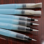 Ficha técnica e caractérísticas do produto 6pcs / Set reutilizável escova macia caneta de tinta da cor de água Pincel Caligrafia