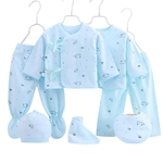 Ficha técnica e caractérísticas do produto 7 pcs / set bebê recém-nascido de algodão dos desenhos animados impressão de roupa Set meninas meninos usam Macio Baby Suit