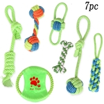Ficha técnica e caractérísticas do produto 7PC Dog Toy mastiga Cotton Rope Knot Bola de ranger os dentes Pet Brinquedos c?es grandes