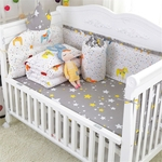 Ficha técnica e caractérísticas do produto 7pcs Cotton Crib Lençois Padrão Kit Desenhos animados do bebê da cama conjunto 120 * 65 centímetros