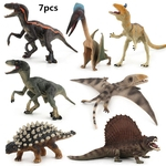 Ficha técnica e caractérísticas do produto 7pcs Simulate Pterosaur Velociraptor saichania Dinosaur Forma Toy Modeling