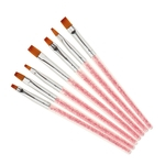 Ficha técnica e caractérísticas do produto 7Pcs UV Gel Nail Art Pintura Dotting Pen Brushes Manicure DIY Tool Kit Set