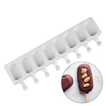 Ficha técnica e caractérísticas do produto 8 furos Grande molde de silicone para DIY Ice Cream picolé Gostar