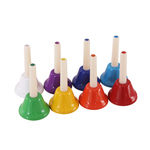 Ficha técnica e caractérísticas do produto 8 Pcs Handbell Mão Bell 8-Note colorido Kid Crianças Musical Toy Instrumento de Percussão