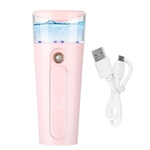 Ficha técnica e caractérísticas do produto 38ml USB Nano Névoa Facial Pulverizar Rosto portátil Hidratante atomização pulverizador rosa
