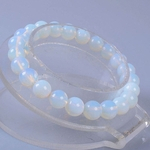 Ficha técnica e caractérísticas do produto 8mm Moda Rodada Beads Stone Stretchable Bracelet Bangle Jóias Lady Presente