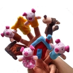Ficha técnica e caractérísticas do produto 8pcs Animal Finger Puppet Plush Child Baby Early Education Toys Gift