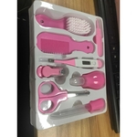 Ficha técnica e caractérísticas do produto 8pcs Baby Nail Clipper Tweezers Dropper Thermometer Brush Comb Infant Care Tool Set