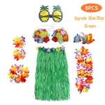 Ficha técnica e caractérísticas do produto 8pcs / set Mulheres Sexy Praia havaiana Hula Vestido Costume Party Gostar