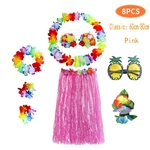 Ficha técnica e caractérísticas do produto 8pcs / set Mulheres Sexy Praia havaiana Hula Vestido Costume Party Fancy