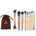 Ficha técnica e caractérísticas do produto 9 Nove Walnut-Like Cosmetic Brushes Poratble Makeup Tools Set Universal de beleza