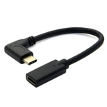 Ficha técnica e caractérísticas do produto 90 Graus Right Angled USB Tipo C Cabo de Extensão Homem para Mulher