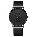 Ficha técnica e caractérísticas do produto CUENA Men Fashion Military Stainless Steel Analog Sport Quartz Wrist Watch
