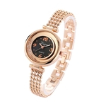 Ficha técnica e caractérísticas do produto Fashion Ladies Women Unisex Stainless Steel Rhinestone Quartz Wrist Watch B