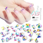Ficha técnica e caractérísticas do produto AB Nail Art Mixed J¨®ias Nail Art Stickers vidro pedra Cristais Diamantes Prego