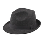 Ficha técnica e caractérísticas do produto Aba larga Homens Mulheres Fedora Hat Jazz Cap Unisex Sun Hat Sólidos