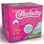 Ficha técnica e caractérísticas do produto Absorvente Higiênico Cottonbaby Lady Suave com Abas (8 Unidades)