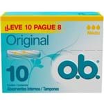 Ficha técnica e caractérísticas do produto Absorvente Interno Original OB Leve 10 Pague 8 Un.
