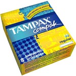 Absorvente Interno Tampax Compak Regular - 8 Unidades