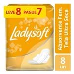 Ficha técnica e caractérísticas do produto Absorvente Ladysoft Cobertura Seca com Abas Leve 8 Pague 7