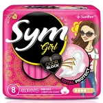 Ficha técnica e caractérísticas do produto Absorvente Sym Girl suave com abas, 8 unidades